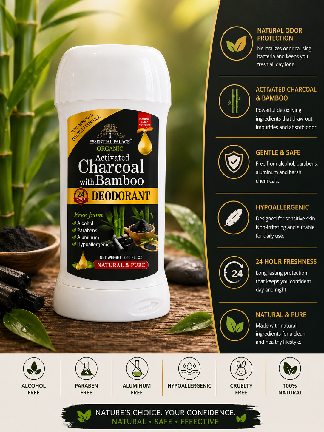 Charcoal With Bamboo Deodorant