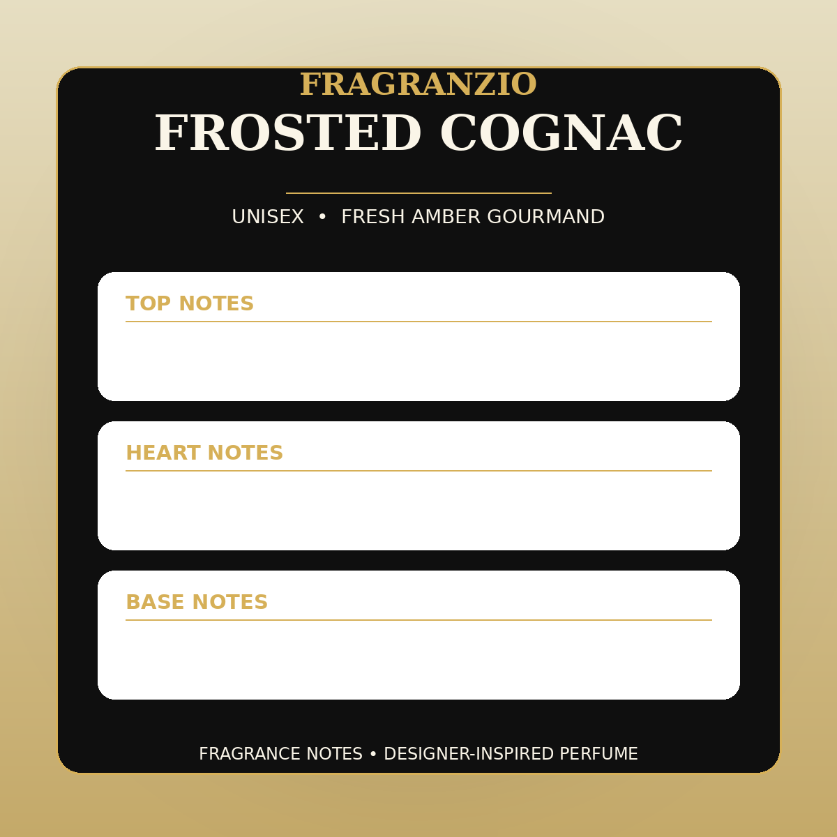 Fragranzio Frosted Cognac fragrance notes