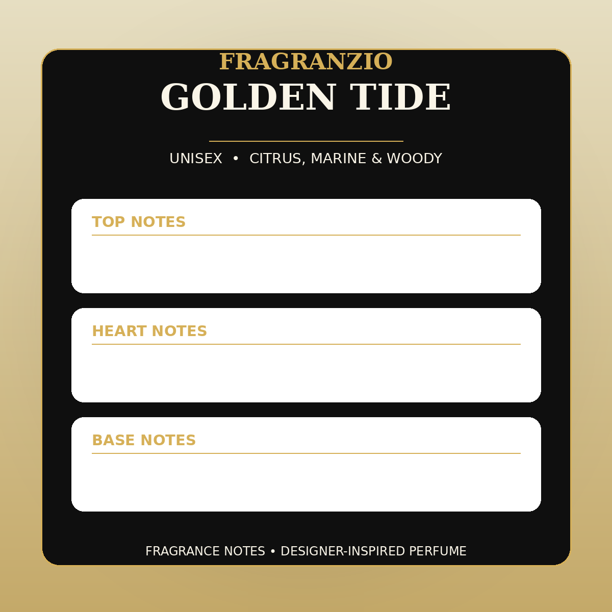 Fragranzio Golden Tide fragrance notes