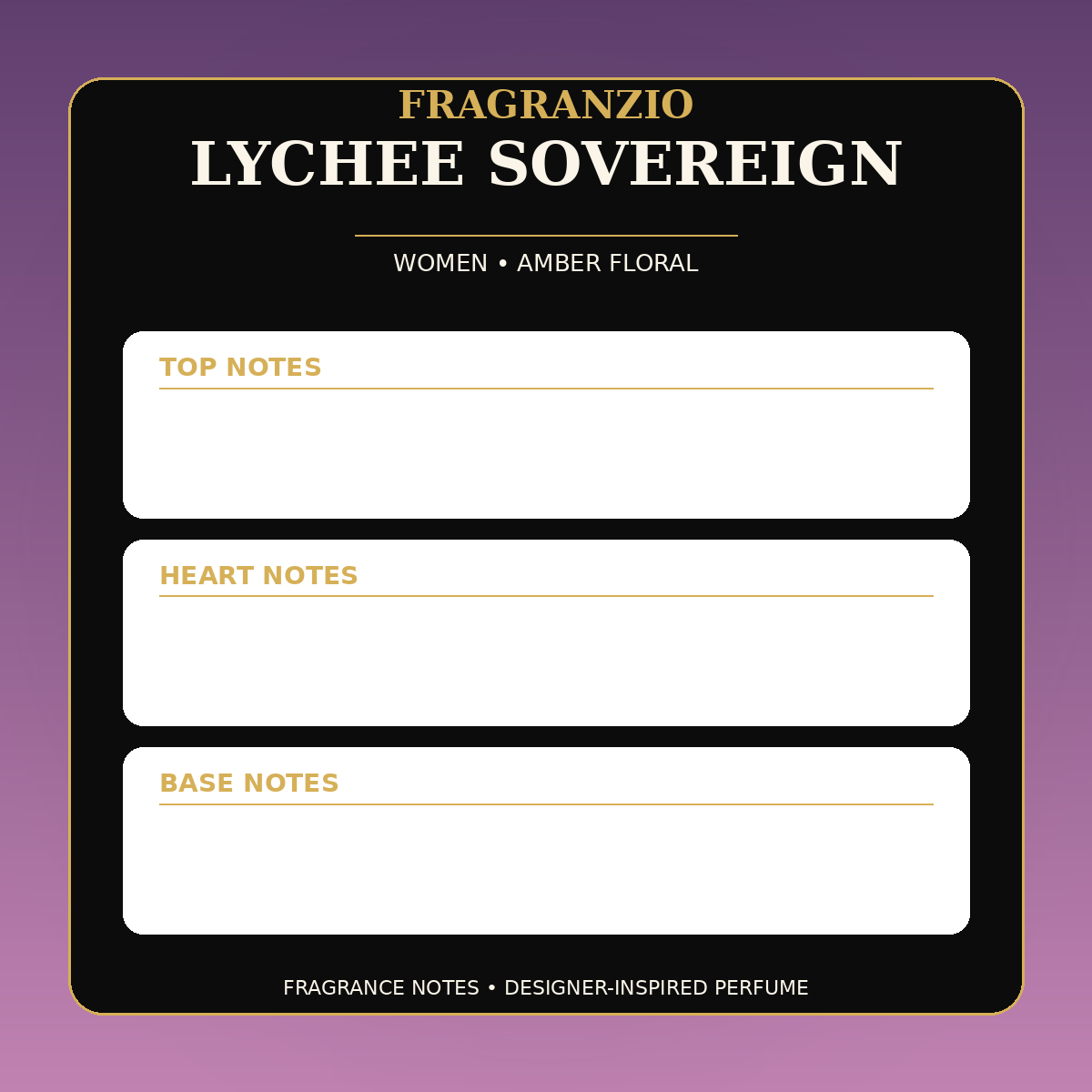 Fragranzio Lychee Sovereign fragrance notes