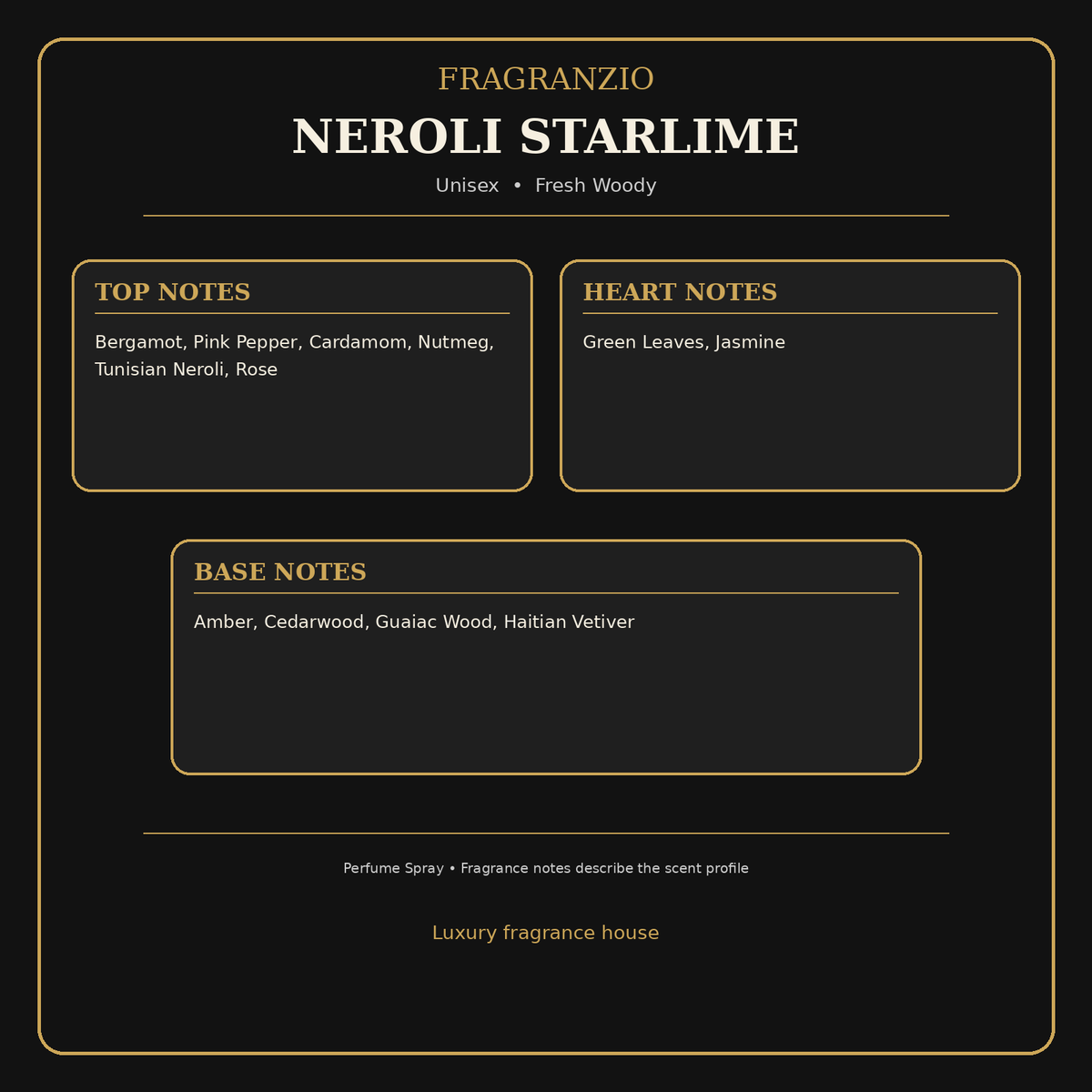 Fragranzio Neroli Starlime fragrance notes
