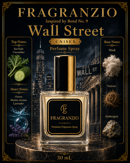 Fragranzio Perfume Spray inspired by Bond No. 9 Wall Street, 30 mL