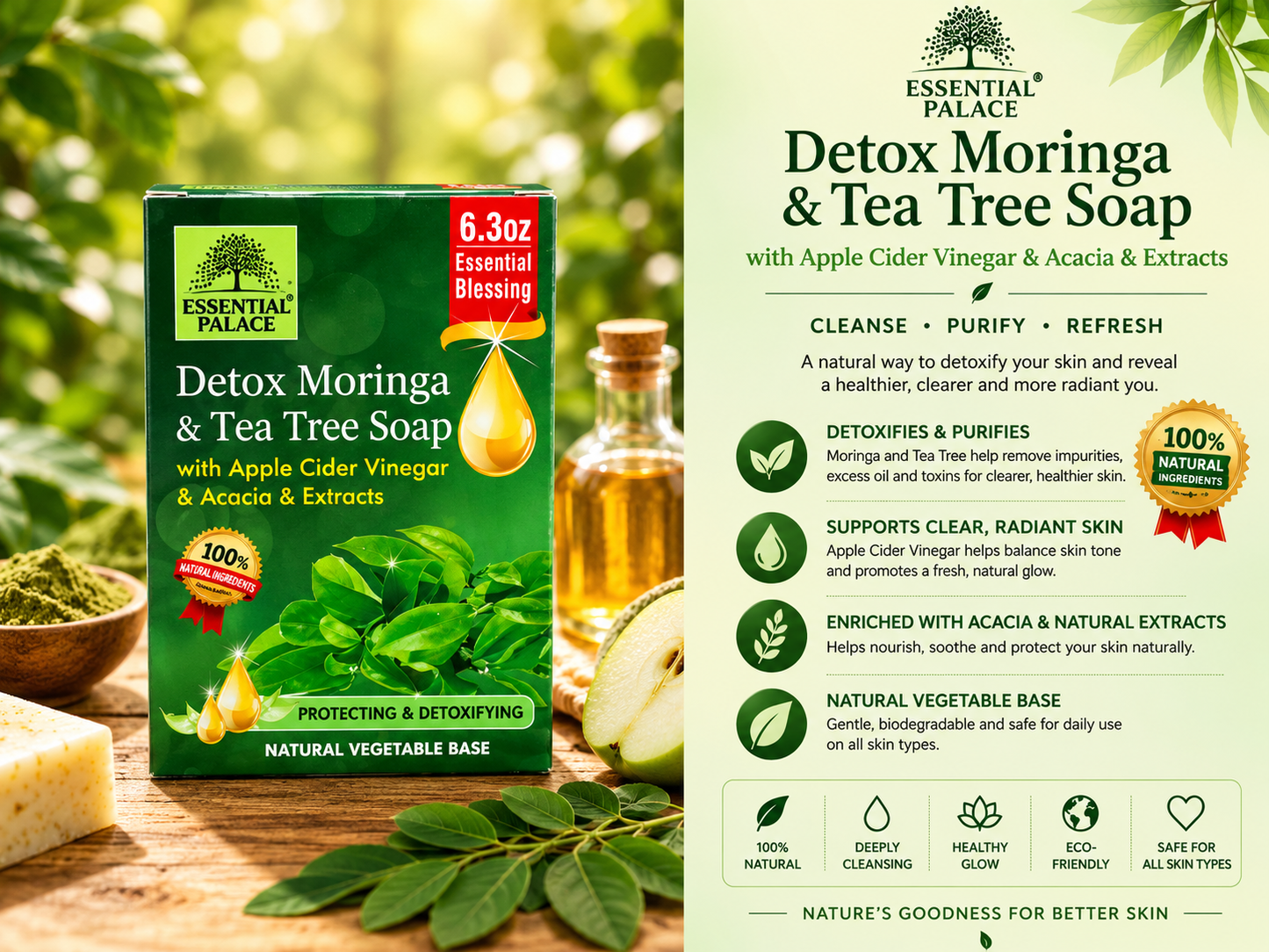 Detox Moringa And Tea Tree Soap