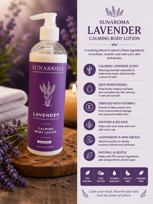 SUNAROMA Lavendar Calming Body lotion