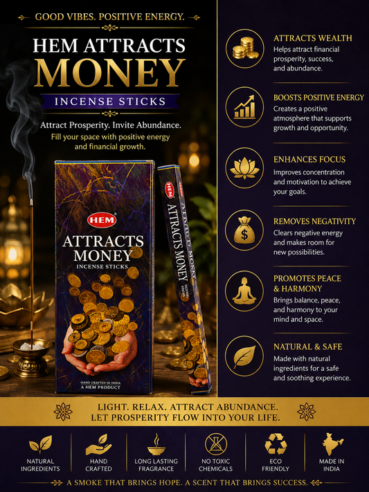 HEM Attracts Money Incense Sticks