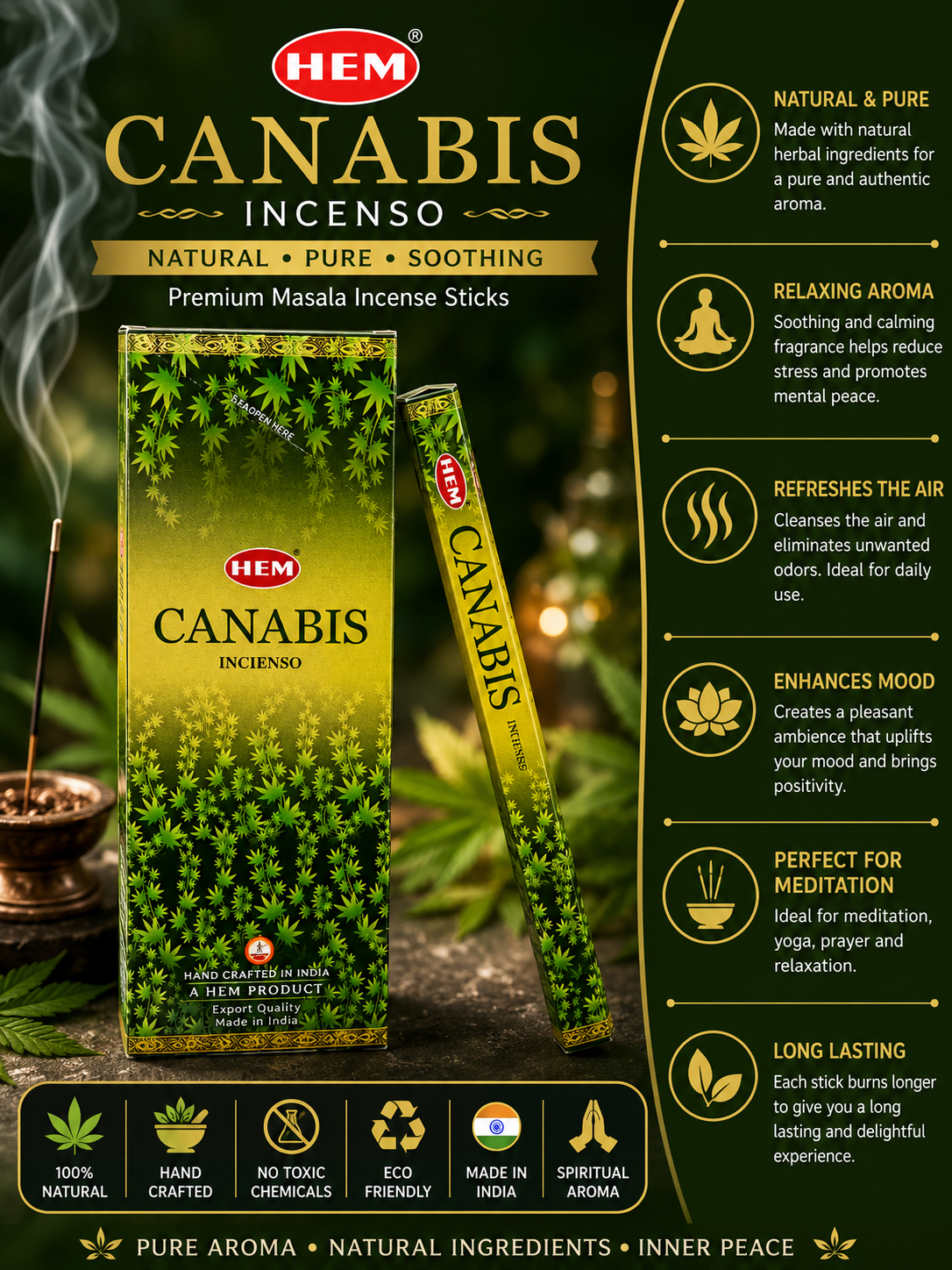 HEM Canabis Incense