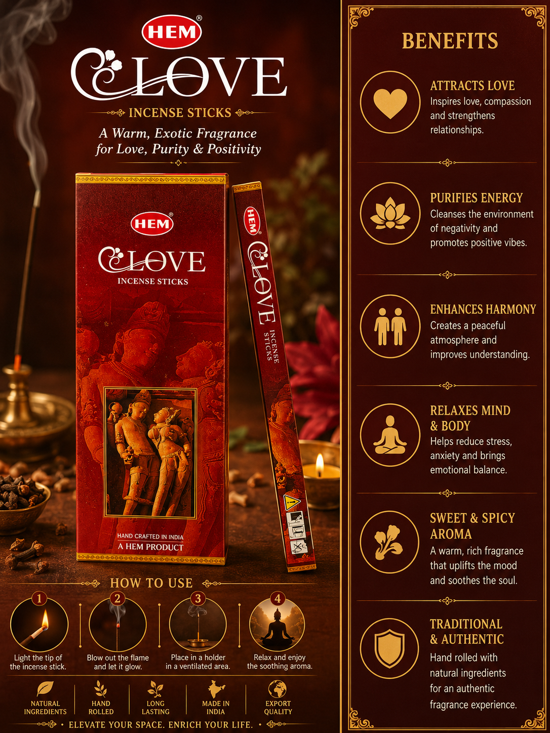 HEM Clove Incense Stick