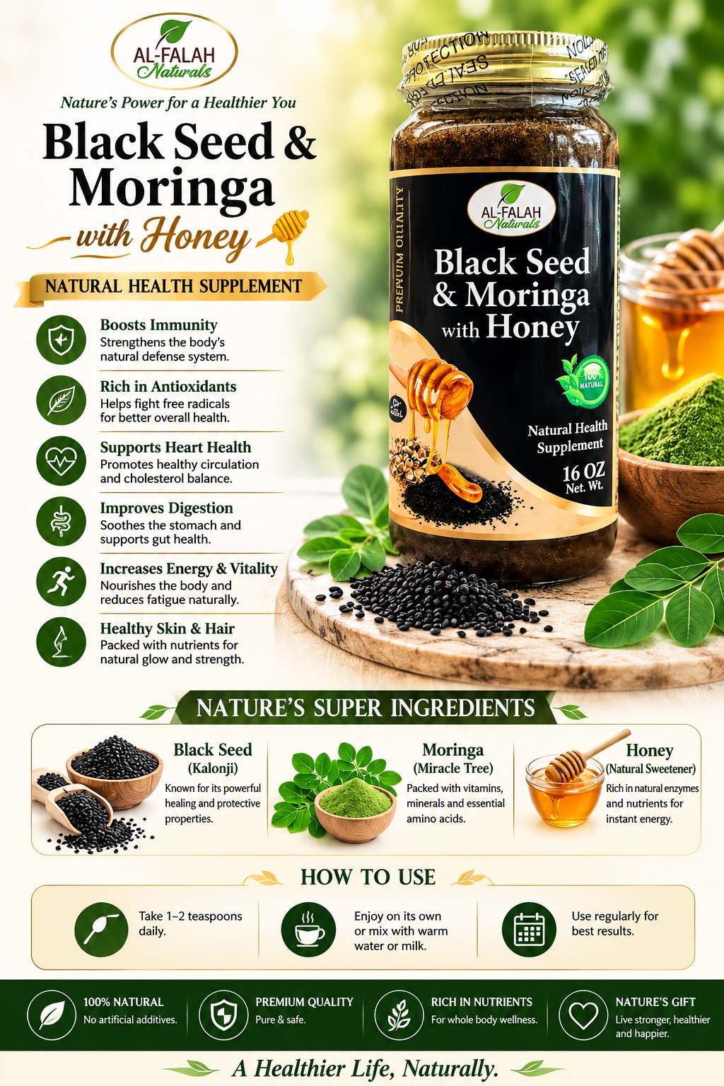 Blackseed with Moringa Honey
