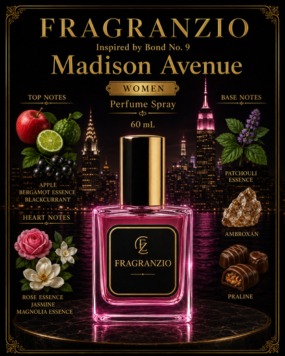 Fragranzio Perfume Spray inspired by Bond No. 9 Madison Avenue, 60 mL