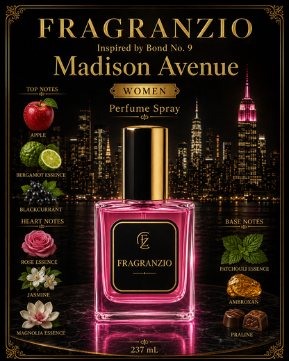 Fragranzio Perfume Spray inspired by Bond No. 9 Madison Avenue, 237 mL