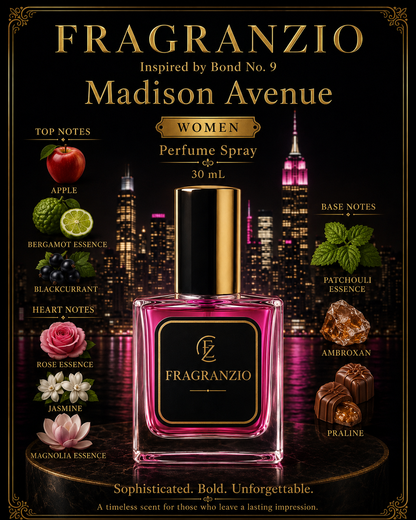 Fragranzio Perfume Spray inspired by Bond No. 9 Madison Avenue, 30 mL