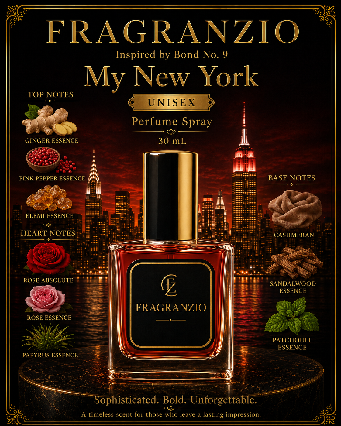 Fragranzio Perfume Spray inspired by Bond No. 9 My New York, 30 mL