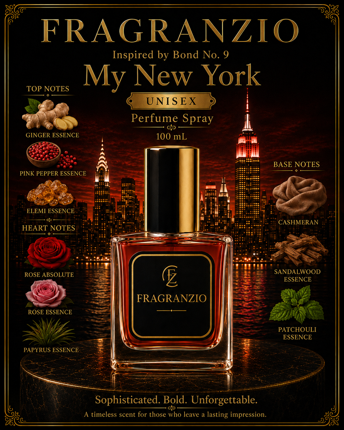 Fragranzio Perfume Spray inspired by Bond No. 9 My New York, 100 mL