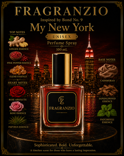 Fragranzio Perfume Spray inspired by Bond No. 9 My New York, 100 mL