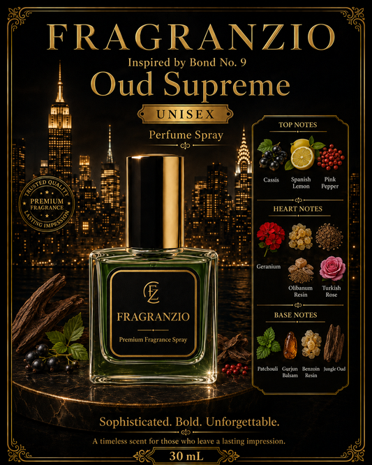 Fragranzio Perfume Spray inspired by Bond No. 9 Oud Supreme, 30 mL