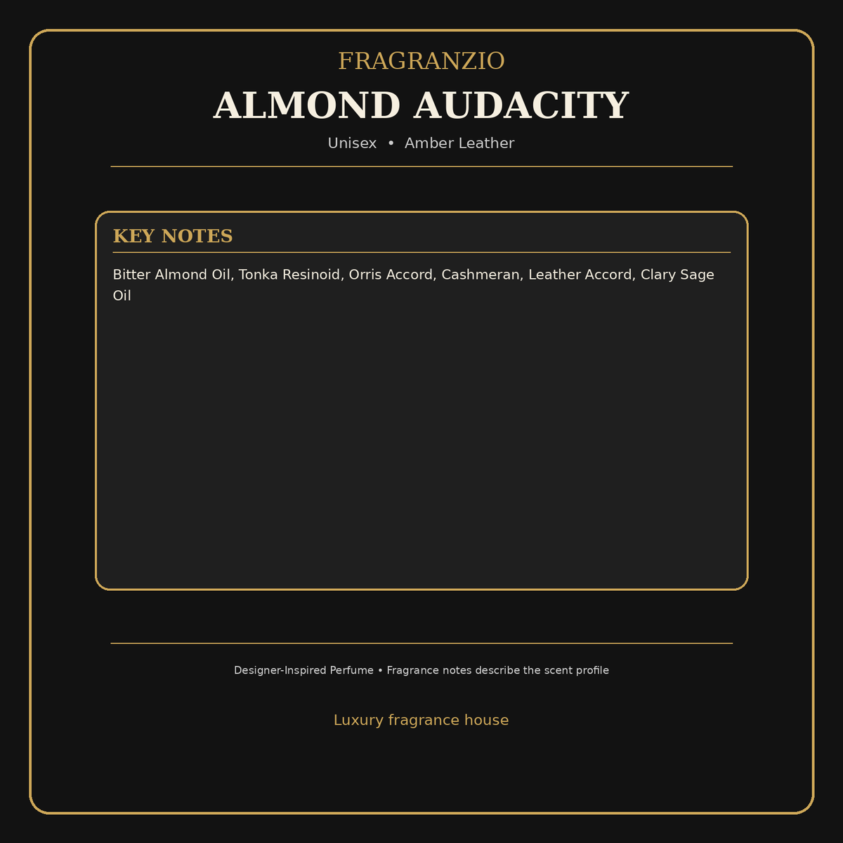 Fragranzio Almond Audacity fragrance notes
