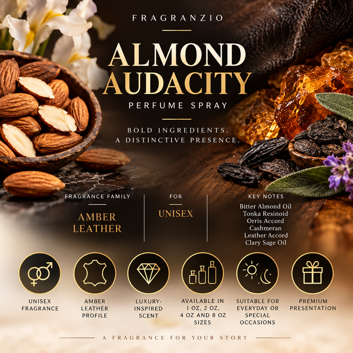 Fragranzio Almond Audacity premium features