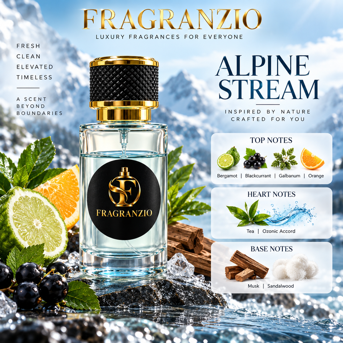 Fragranzio Alpine Stream fragrance notes