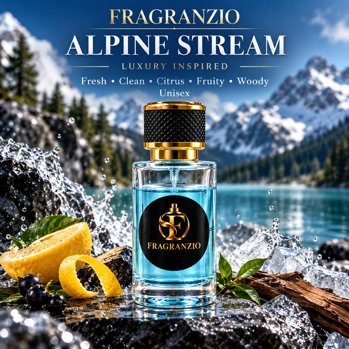 Fragranzio Alpine Stream luxury-inspired fragrance visual