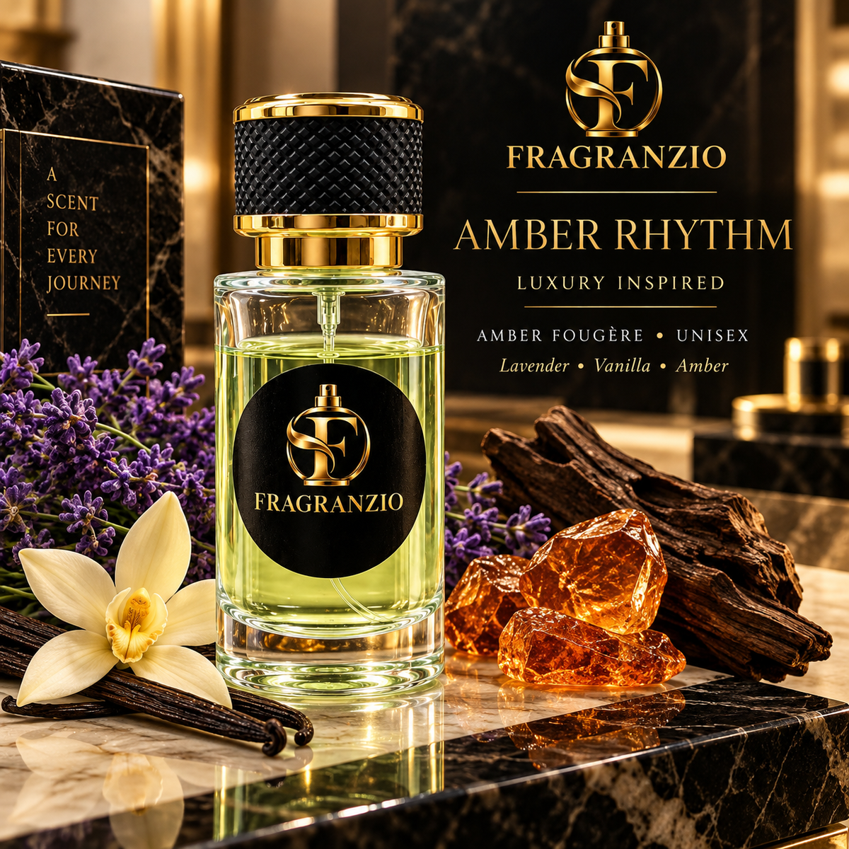 Fragranzio Amber Rhythm luxury-inspired fragrance visual