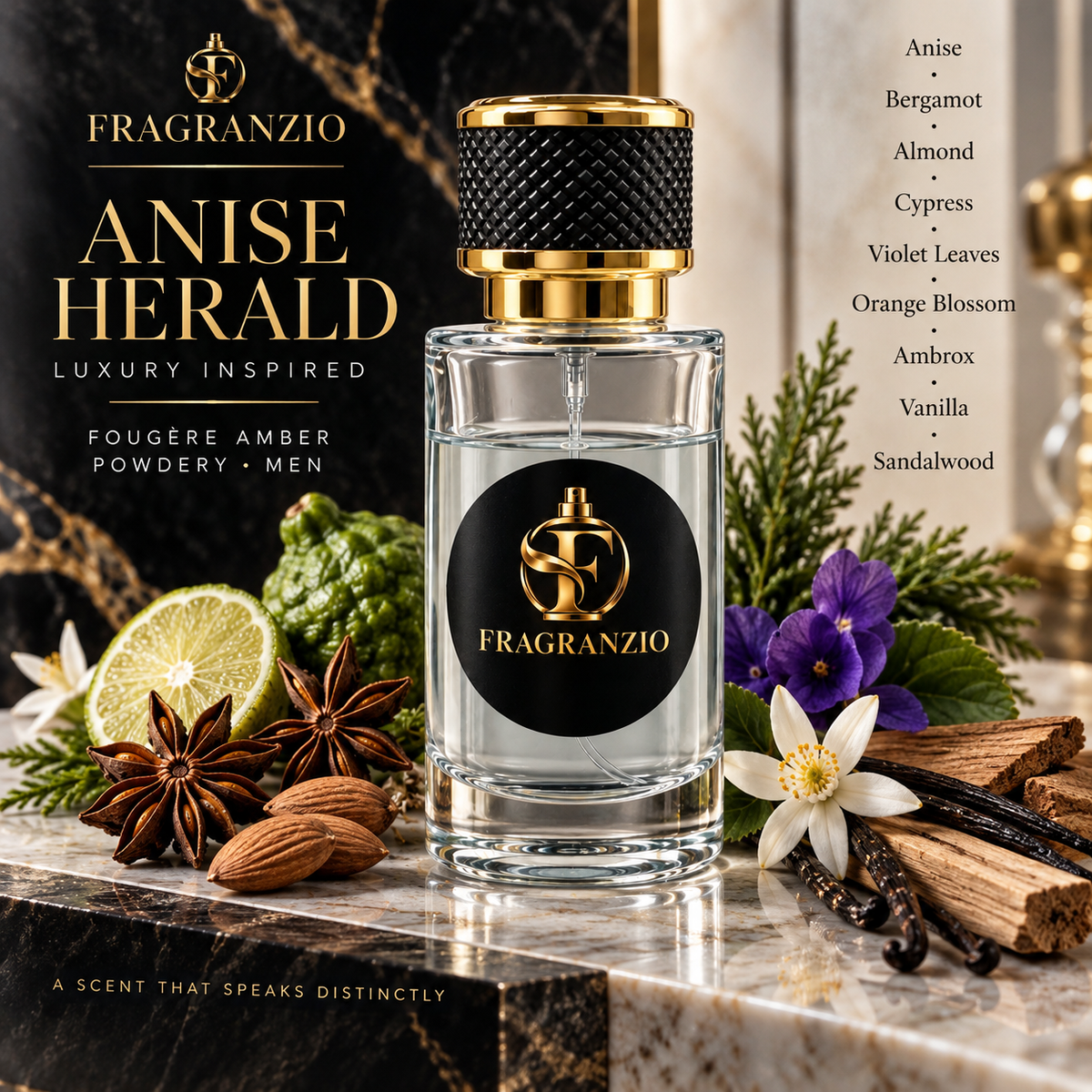 Fragranzio Anise Herald luxury-inspired fragrance visual