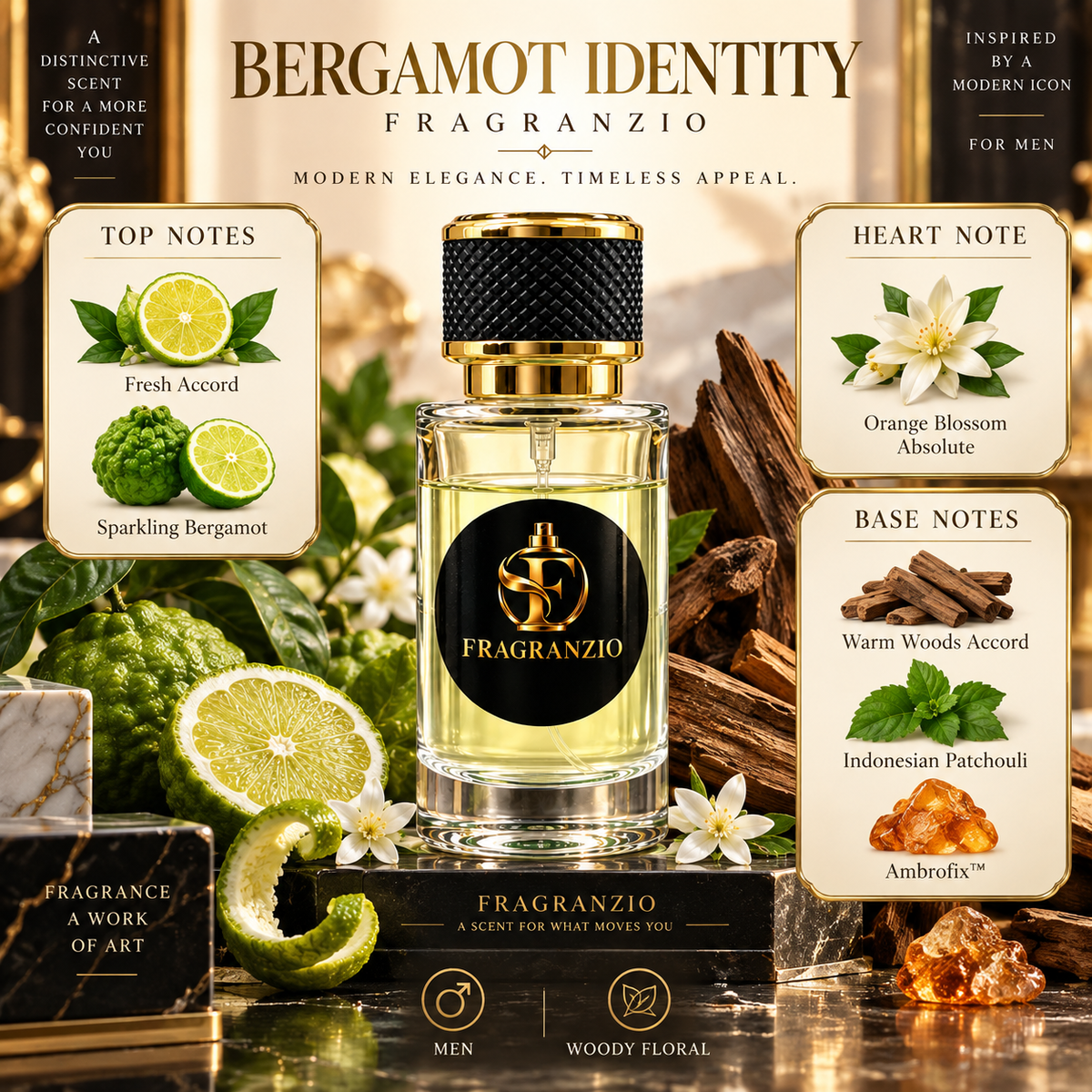Fragranzio Bergamot Identity fragrance notes