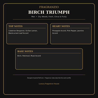 Fragranzio Birch Triumph fragrance notes