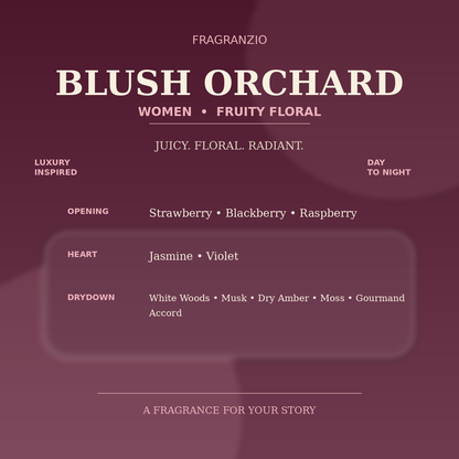 Fragranzio Blush Orchard luxury-inspired fragrance visual