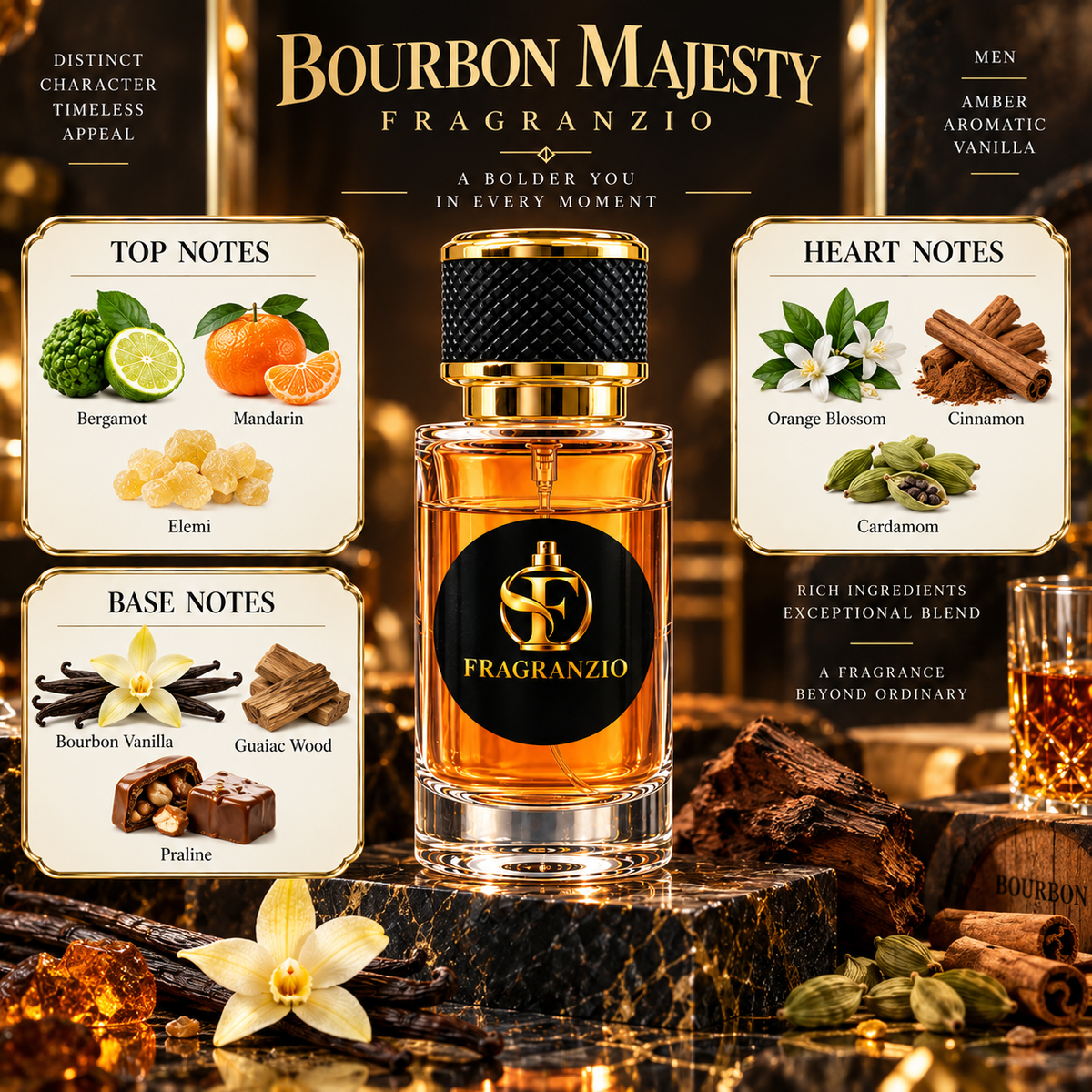 Fragranzio Bourbon Majesty fragrance notes