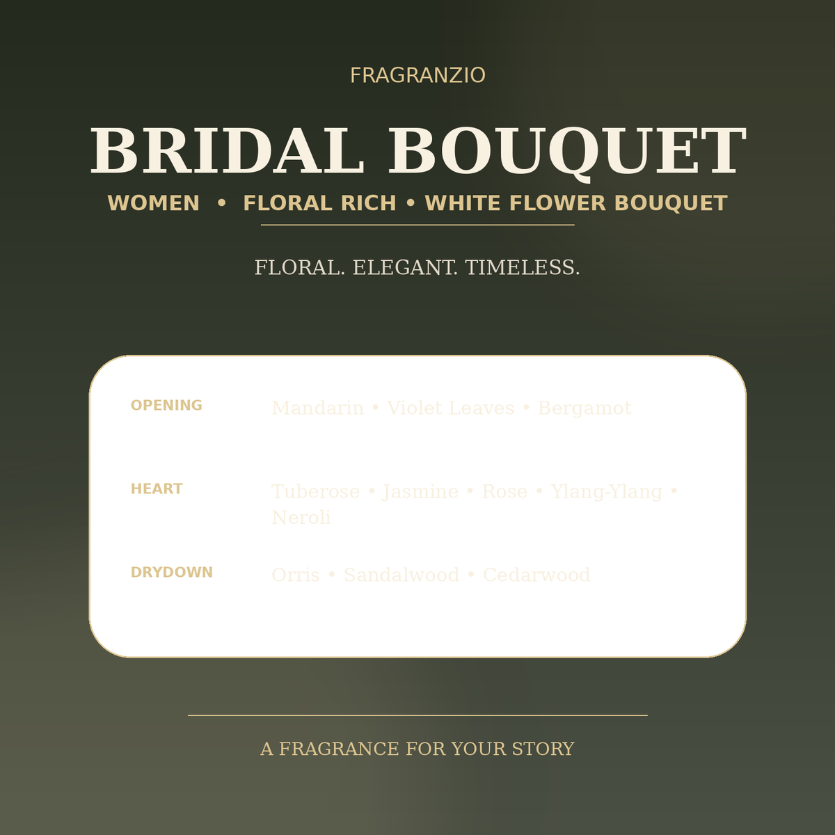 Fragranzio bridal bouquet luxury-inspired fragrance visual