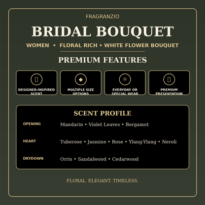 Fragranzio bridal bouquet premium features