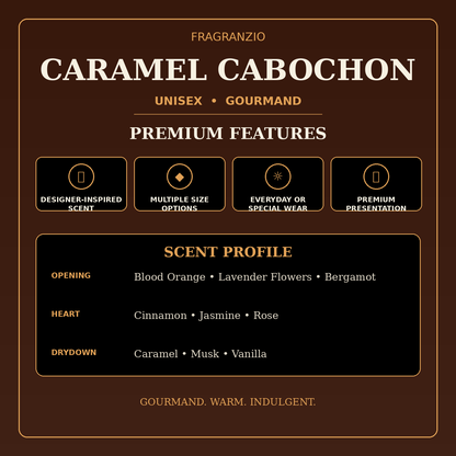 Fragranzio caramel cabochon premium features
