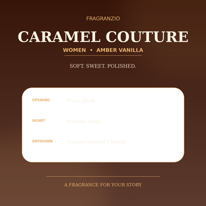 Fragranzio caramel couture luxury-inspired fragrance visual