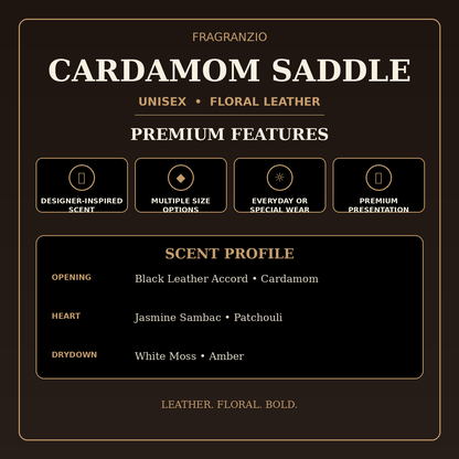 Fragranzio cardamom saddle premium features