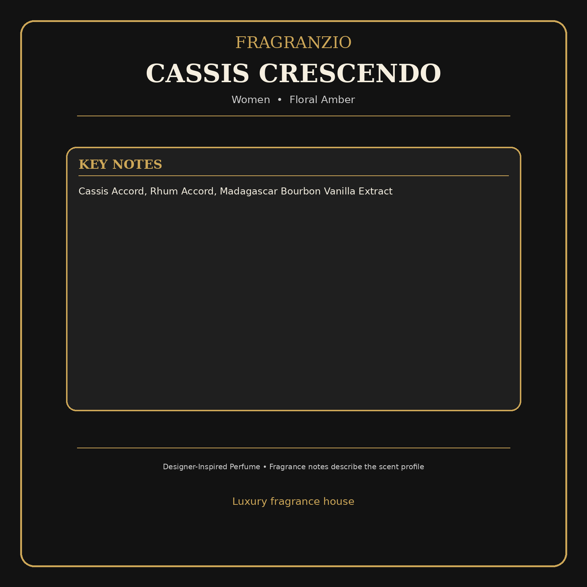 Fragranzio Cassis Crescendo fragrance notes