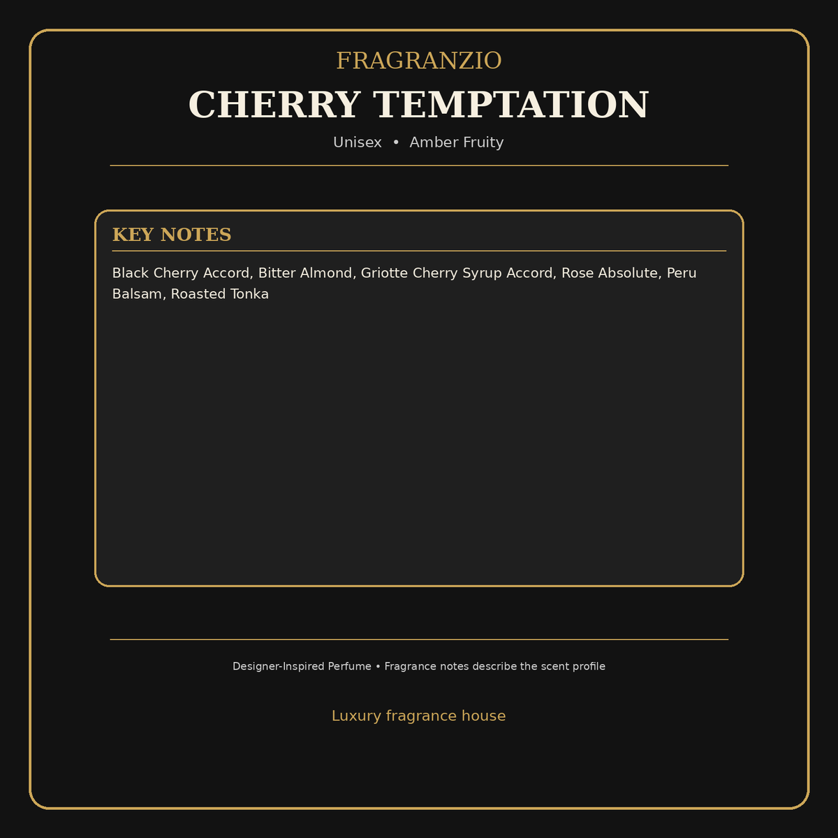 Fragranzio Cherry Temptation fragrance notes