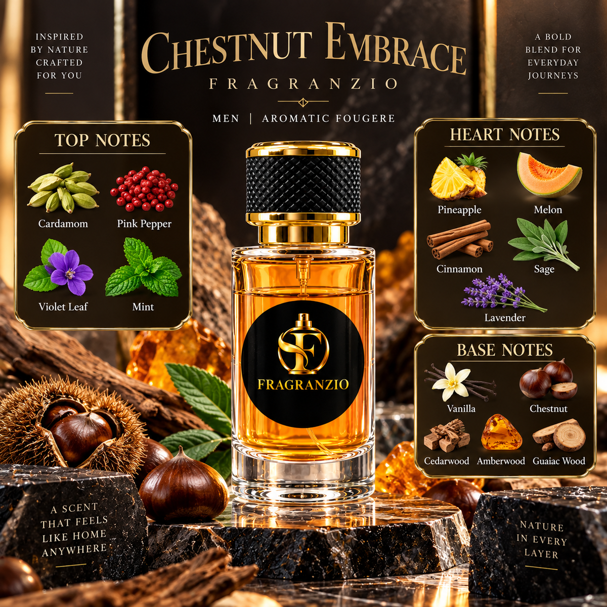 Fragranzio Chestnut Embrace fragrance notes