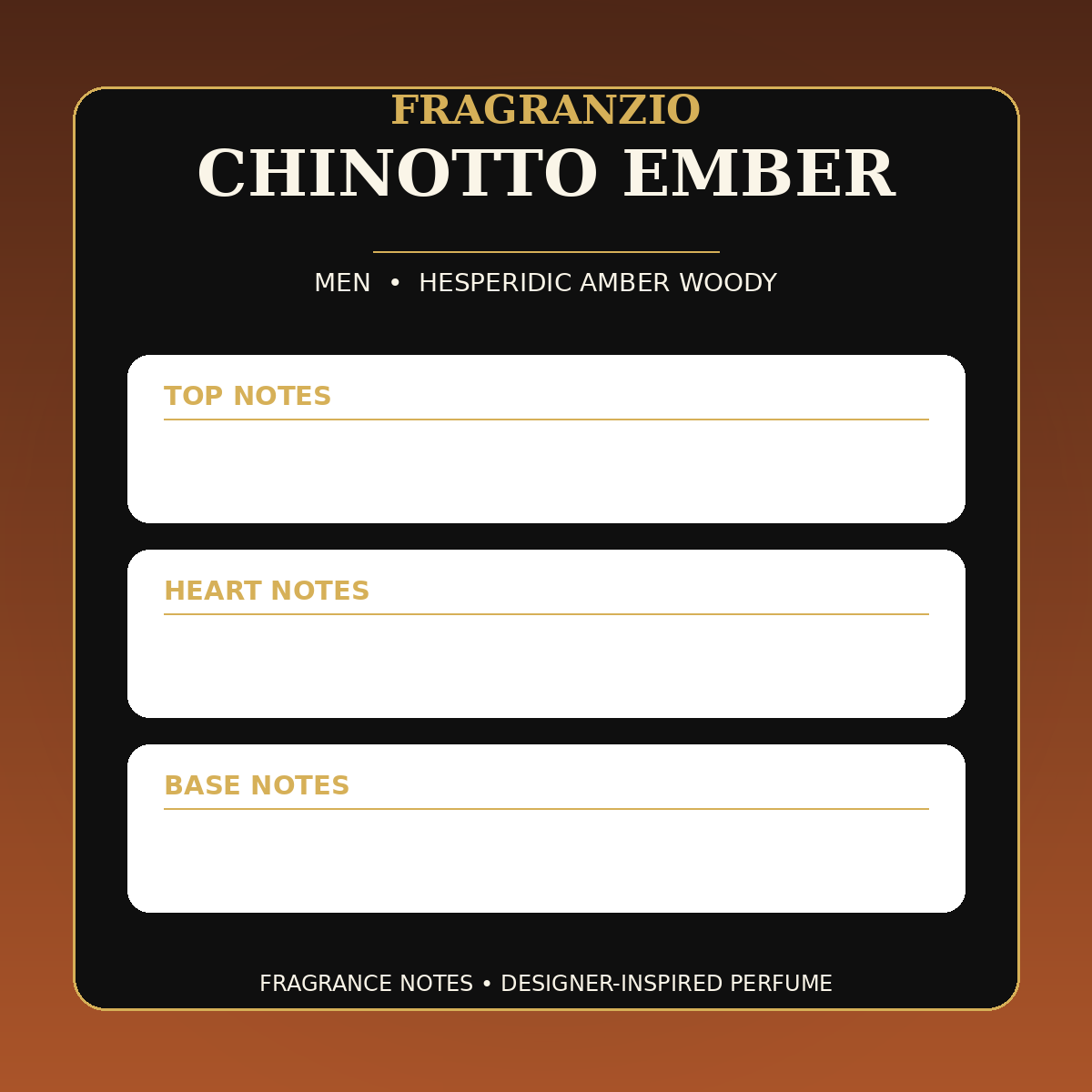 Fragranzio Chinotto Ember fragrance notes