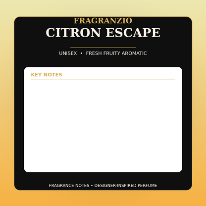 Fragranzio Citron Escape fragrance notes