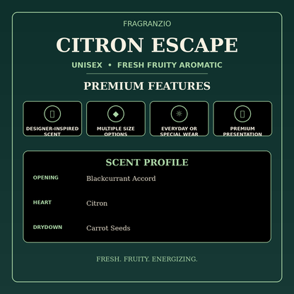 Fragranzio citron escape premium features