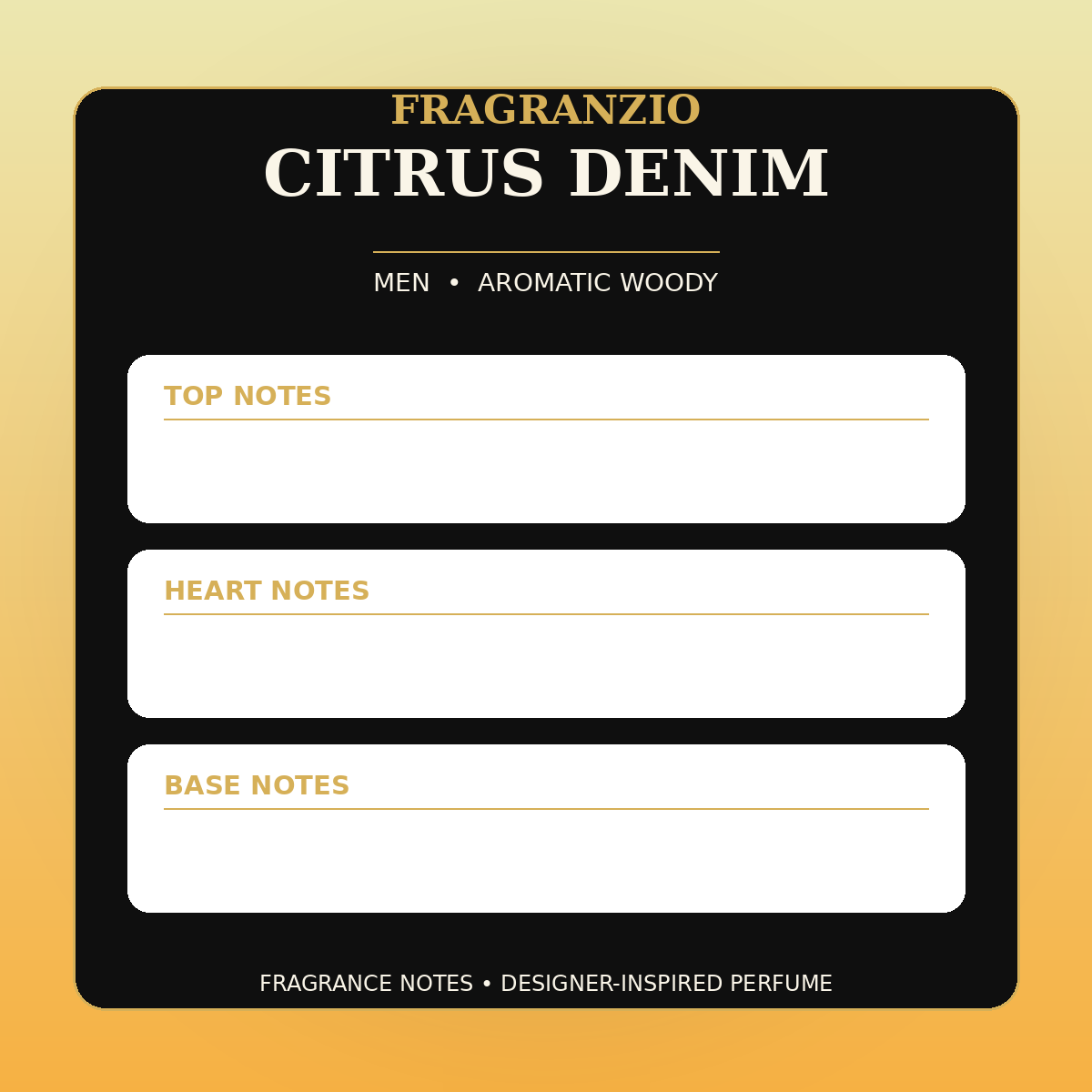 Fragranzio Citrus Denim fragrance notes