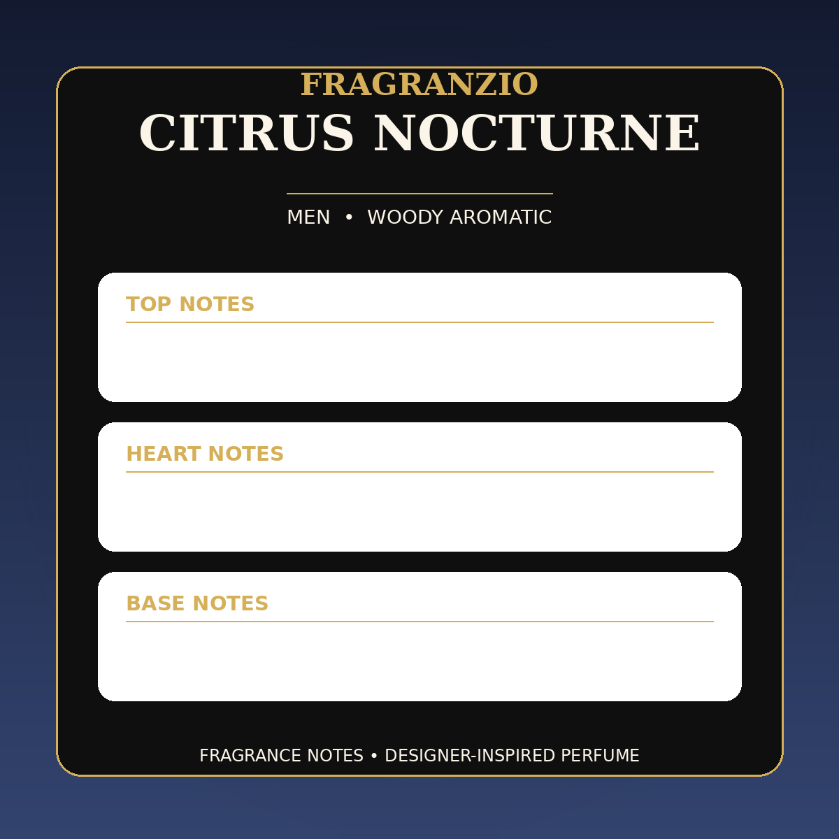 Fragranzio Citrus Nocturne fragrance notes