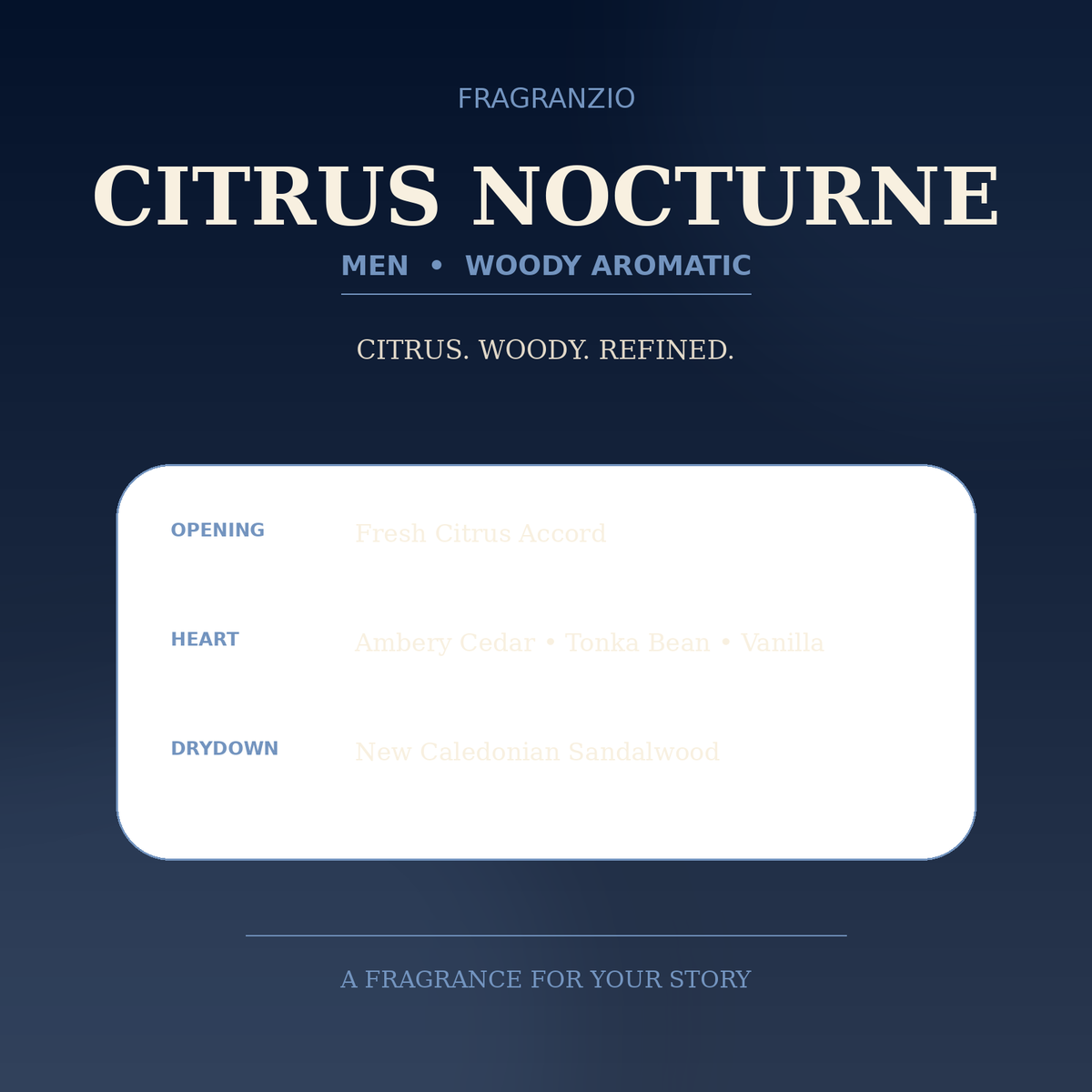Fragranzio citrus nocturne luxury-inspired fragrance visual