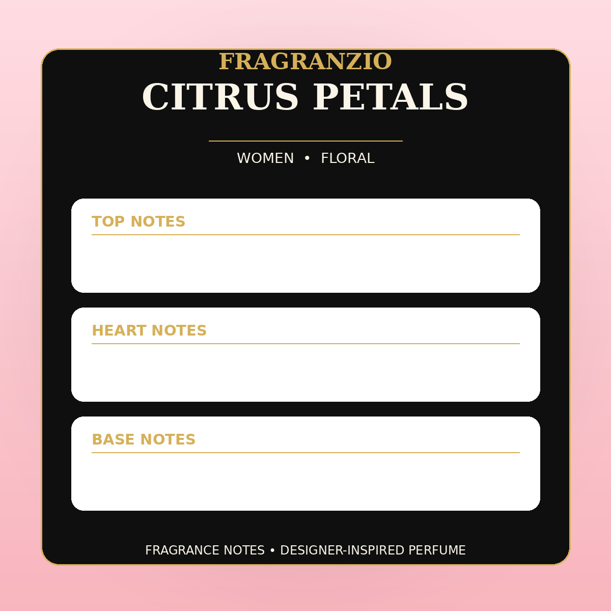 Fragranzio Citrus Petals fragrance notes