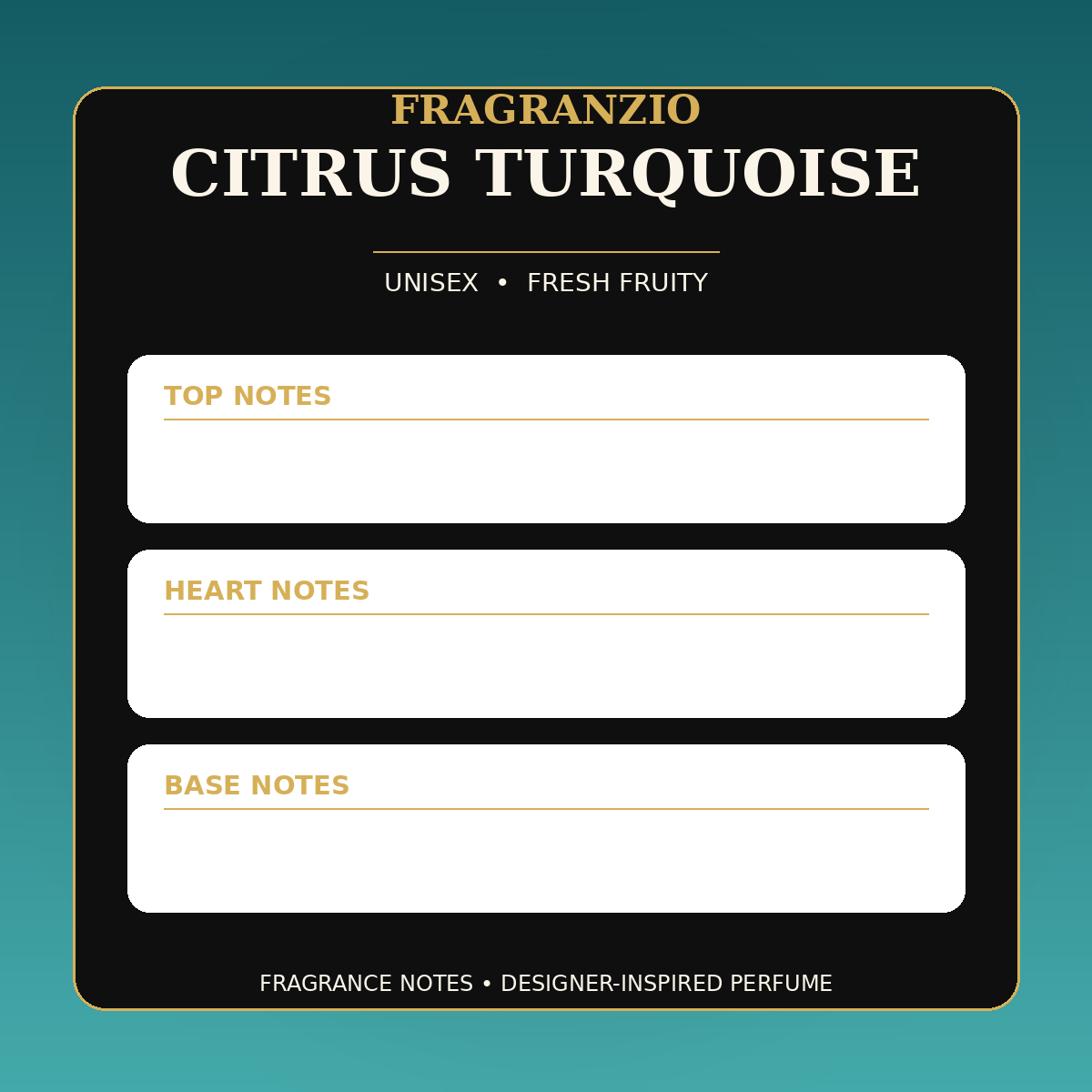 Fragranzio Citrus Turquoise fragrance notes