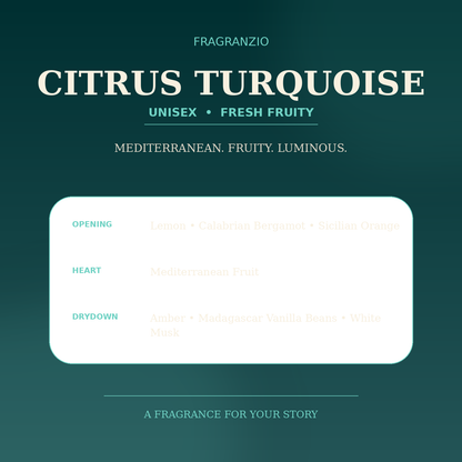 Fragranzio citrus turquoise luxury-inspired fragrance visual