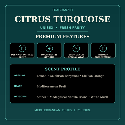 Fragranzio citrus turquoise premium features