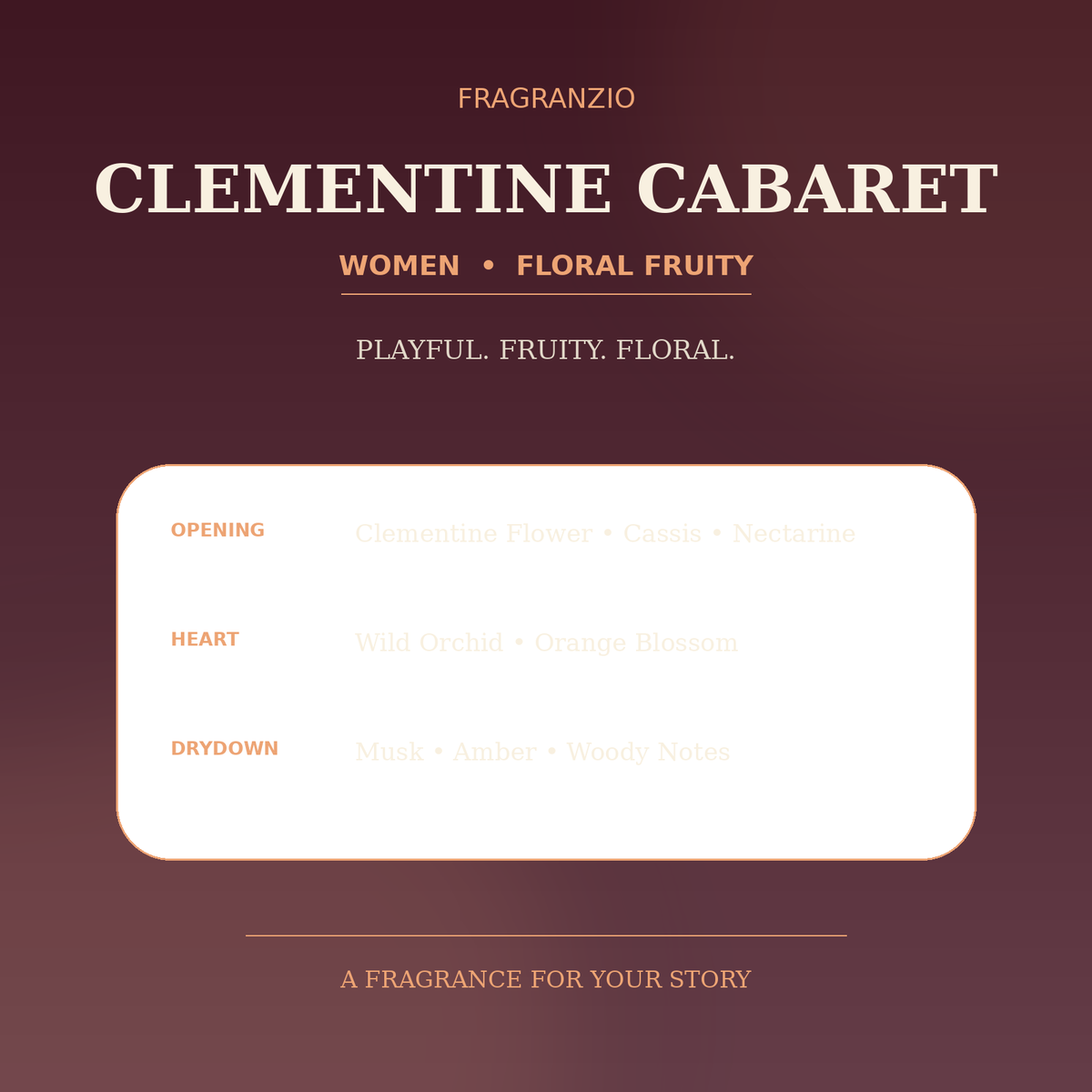 Fragranzio clementine cabaret luxury-inspired fragrance visual