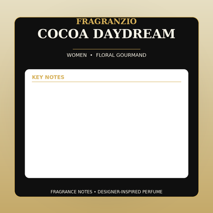 Fragranzio Cocoa Daydream fragrance notes