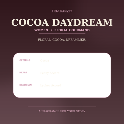 Fragranzio cocoa daydream luxury-inspired fragrance visual